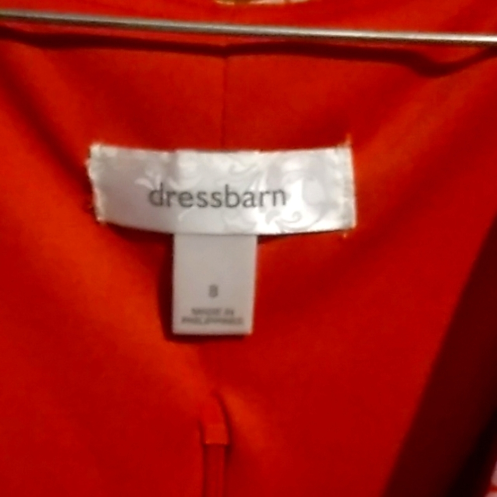 Dress barn peach poke a dot short sleeve dress